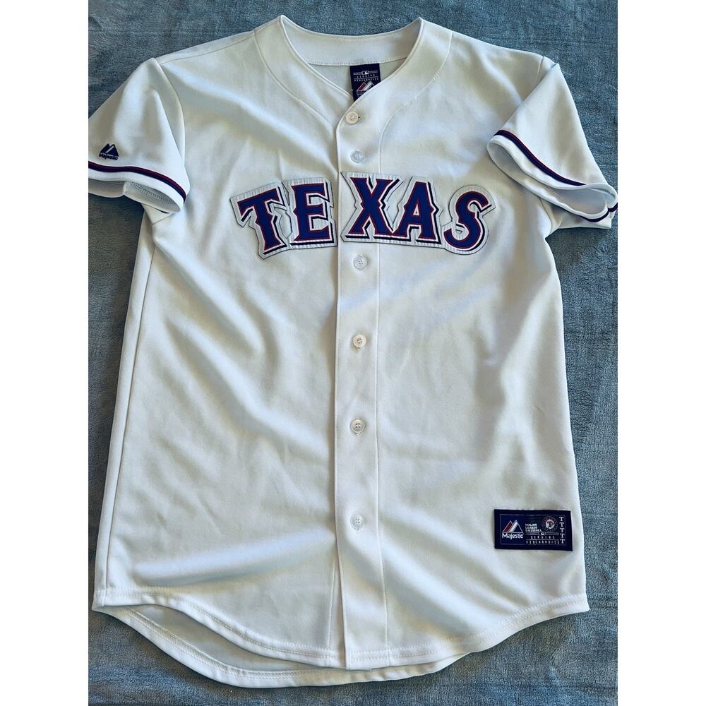 Texas Rangers MLB Majestic White Team Jersey Women's LARGE